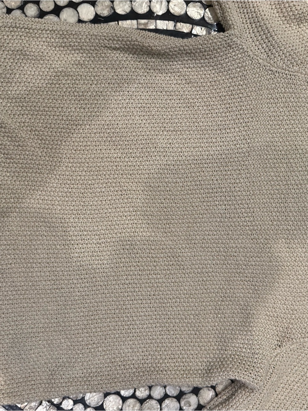 LC Lauren Conrad Cream Crewneck Sweater with Black Bow Accent - Picture 5 of 7